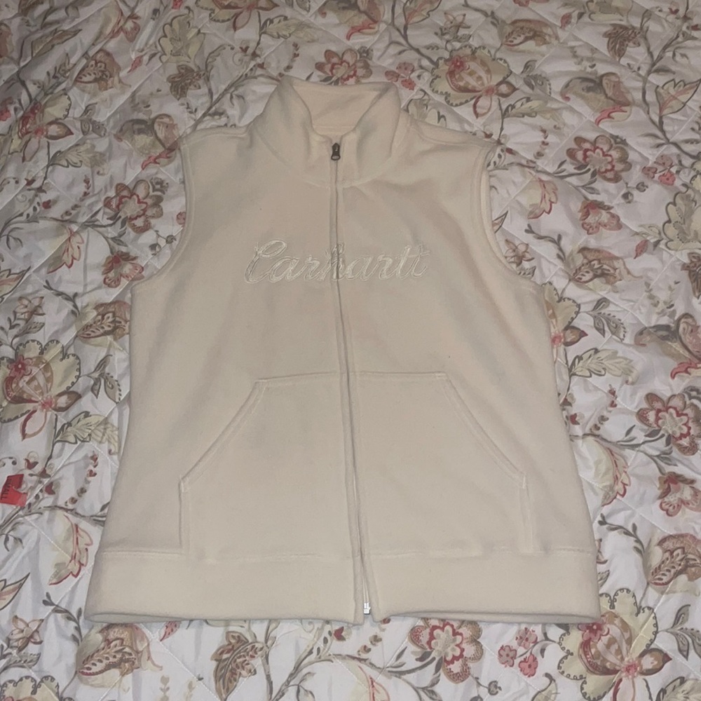 carhartt, medium, cream vest
